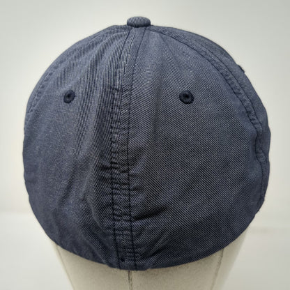 TravisMathew 5 Panel Hat Blue XL Fitted Flexfit Embroidered Logo Curved Brim