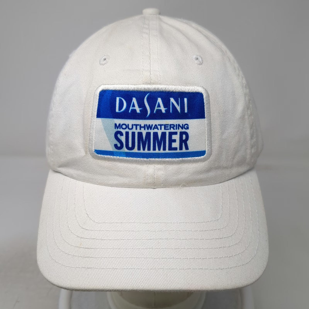 Dasani Mouthwatering Summer White Baseball Cap One Size Slideback Patch Hat