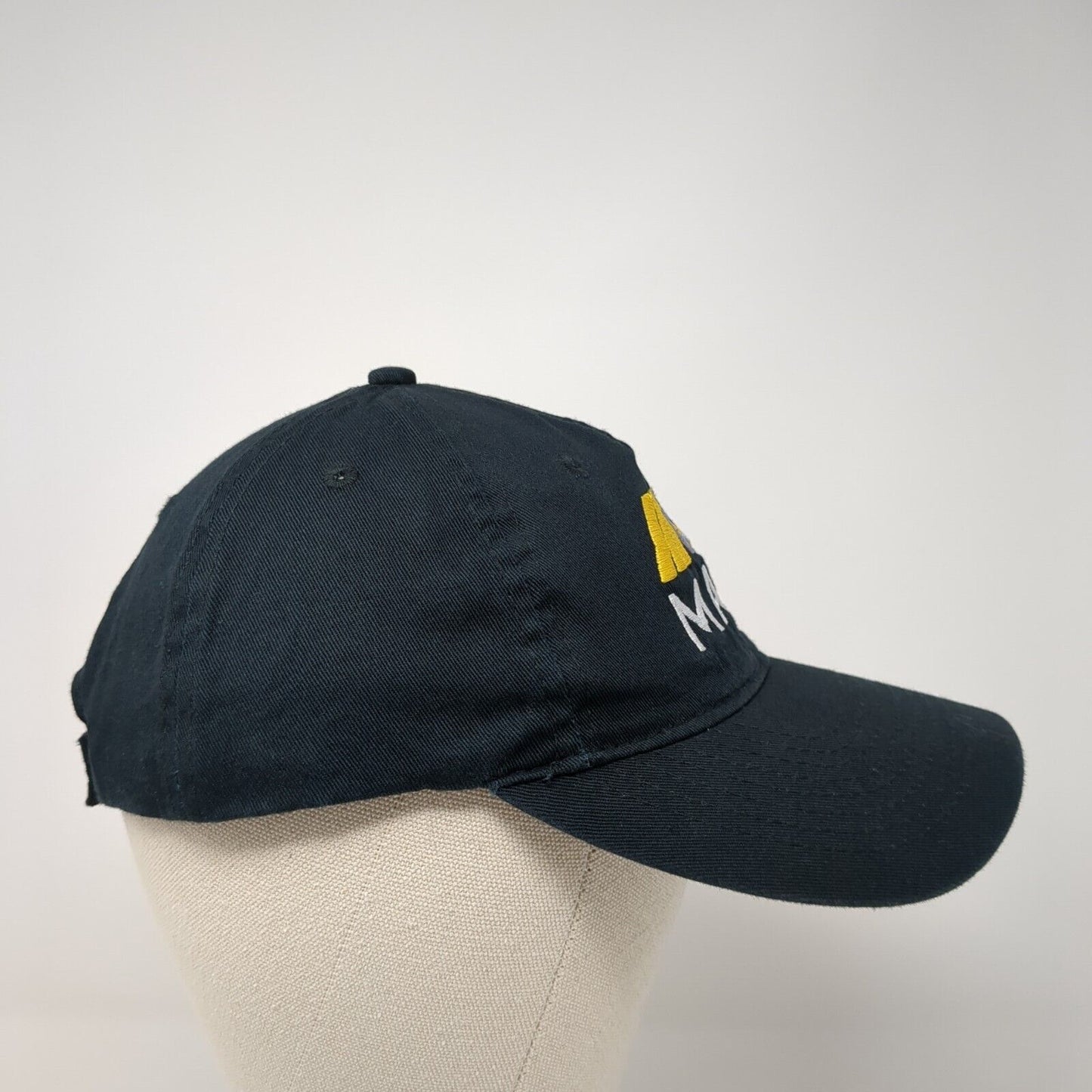 MAG Strapback Hat Blue One Size Adjustable Embroidered Port & Company