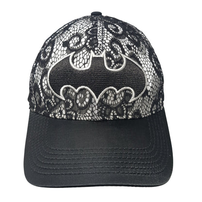 Batman Logo Patch Slideback Hat Black One Size Adjustable DC Comics