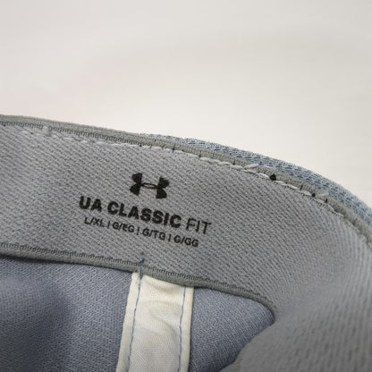 Under Armour Baseball Cap Gray XL USA Flag Logo Stretch Fit Freedom Mesh Hat
