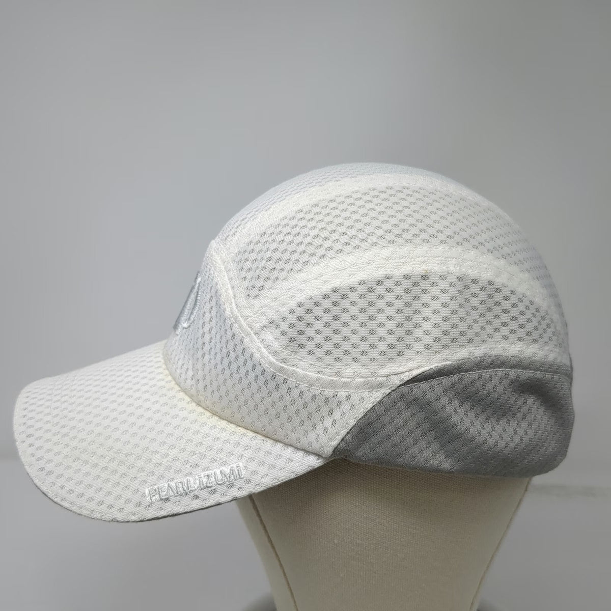 Pearl Izumi 5 Panel White One Size Mesh Breathable Running Cycling Hat