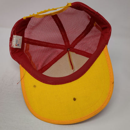 Designer Award Cap Trucker Hat Red One Size Honda Wing Logo Mesh Side Stripes