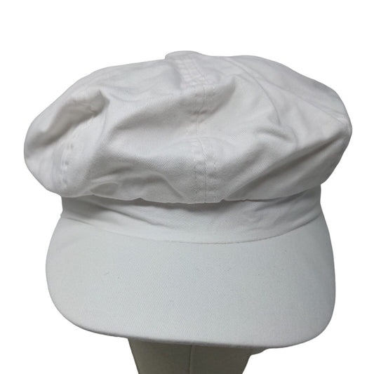 Unbranded Women's Cadet Cap White 100% Polyester Blank Poofy