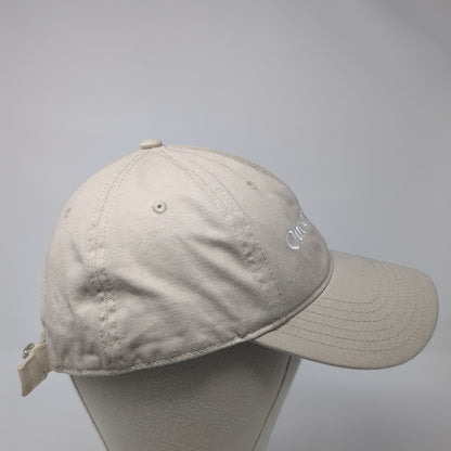 Out of Office Slideback Hat Beige One Size Solid Adjustable Mad Engine