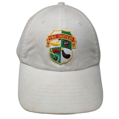 Zkapz Baseball Cap White One Size Pro-Duffers Golf Crest Patch Slideback hat