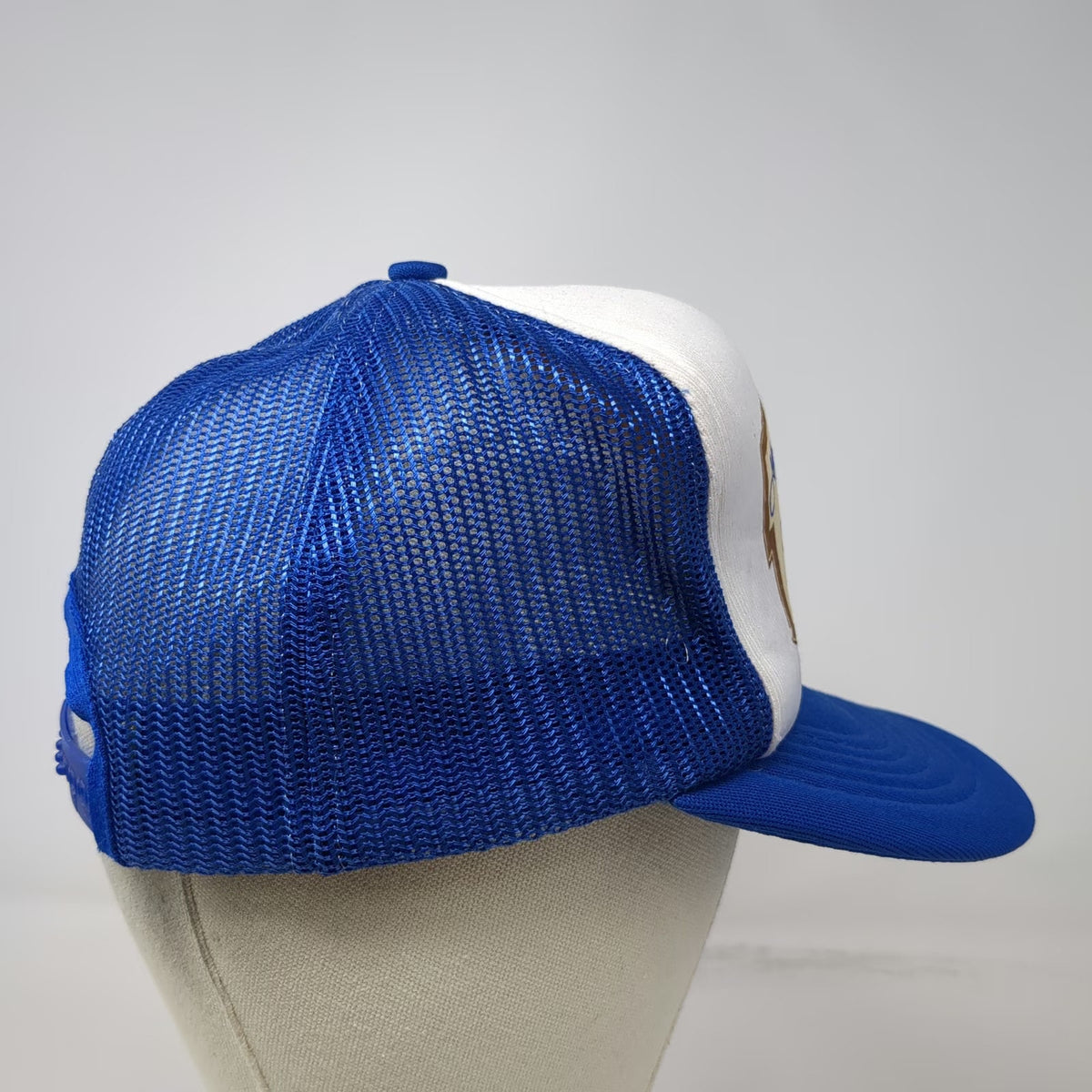 KAP.II Trucker Hat Blue One Size Moresco Vineyards Stockton CA Grapes Graphic
