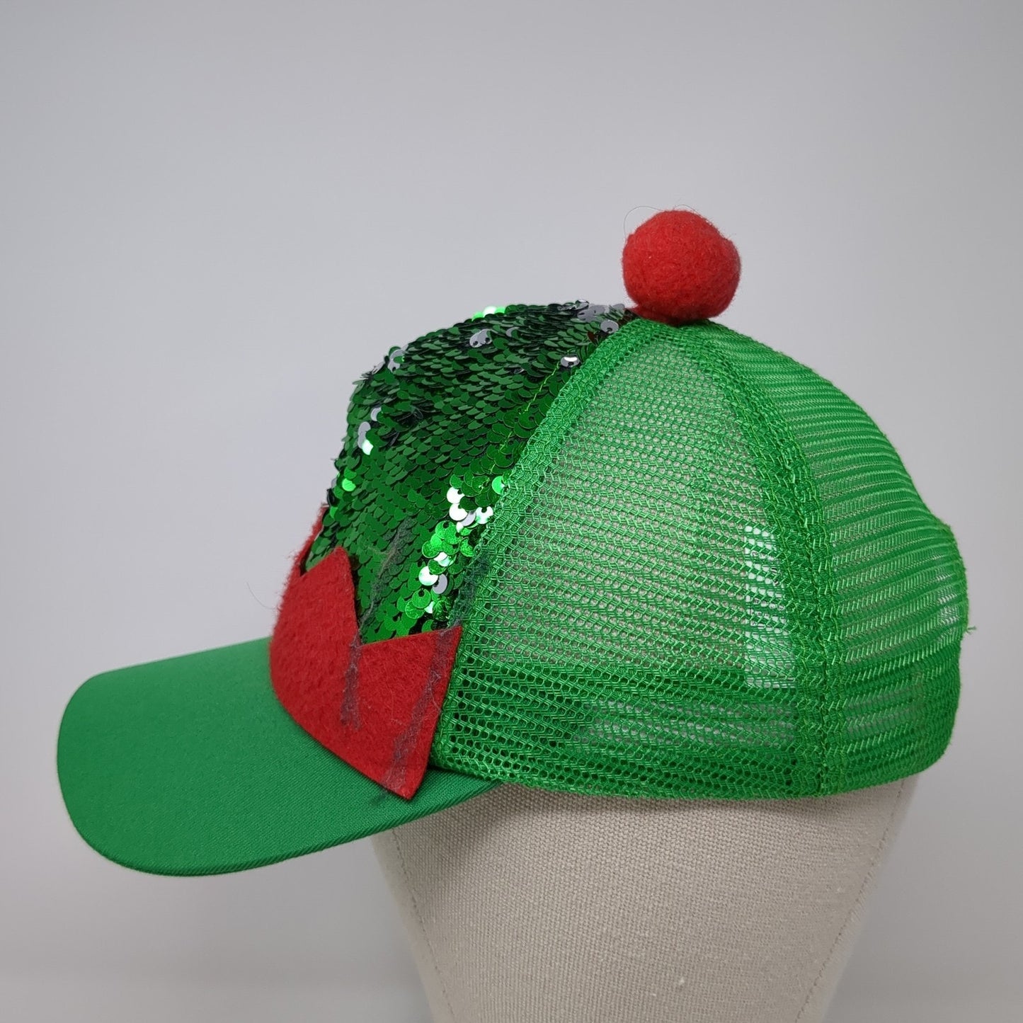 Christmas Elf Snapback Trucker Hat Multicolor One Size Mesh Back Adjustable