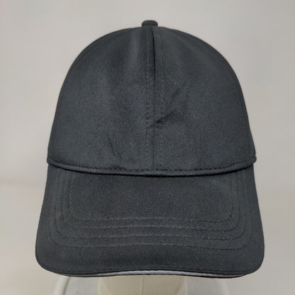 Unbranded Slideback Hat Black OSFM Adjustable Ponyback 6 Panel Blank