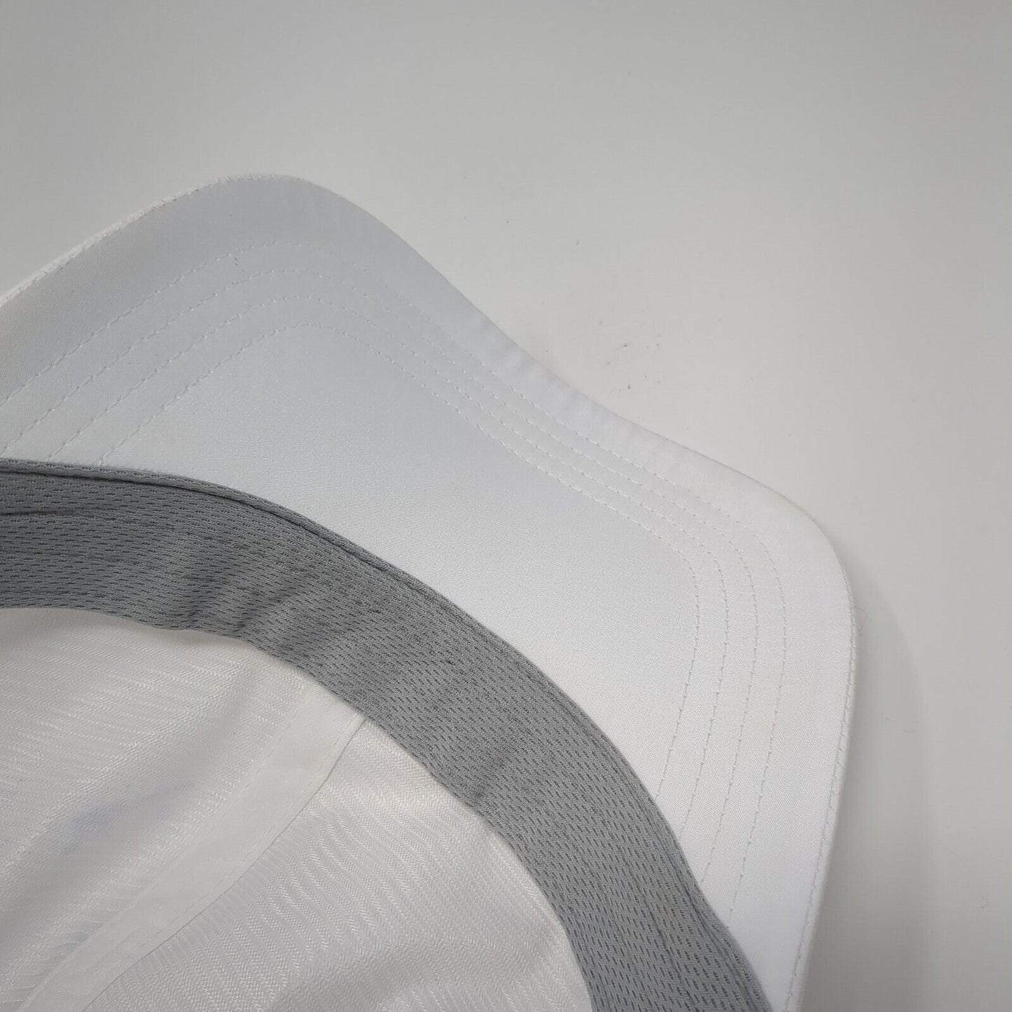 Vim Hue Ponyback Strapback Hat White Size 57 Adjustable Crisscross Back Blank