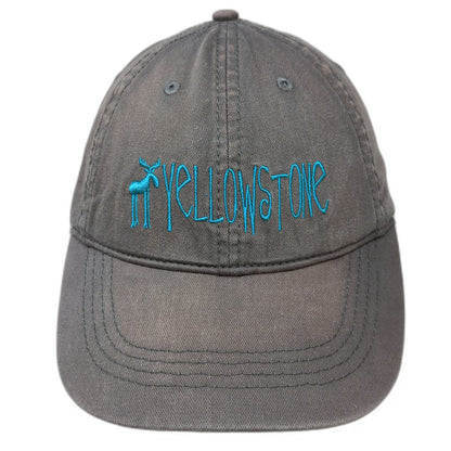 Ace USA Baseball Cap Gray One Size Yellowstone National Park Moose Blue Logo Hat