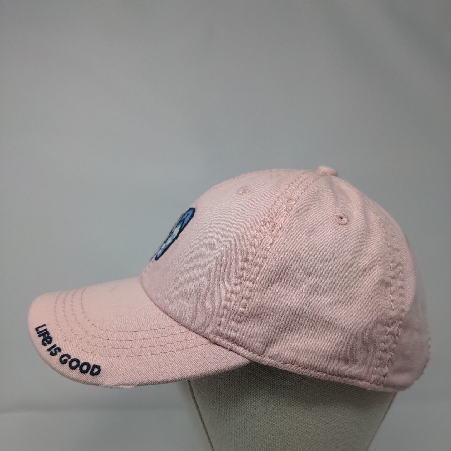 Life Is Good Flip Flops Chill Slideback Hat Pink One Size Embroidered