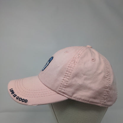 Life Is Good Flip Flops Chill Slideback Hat Pink One Size Embroidered