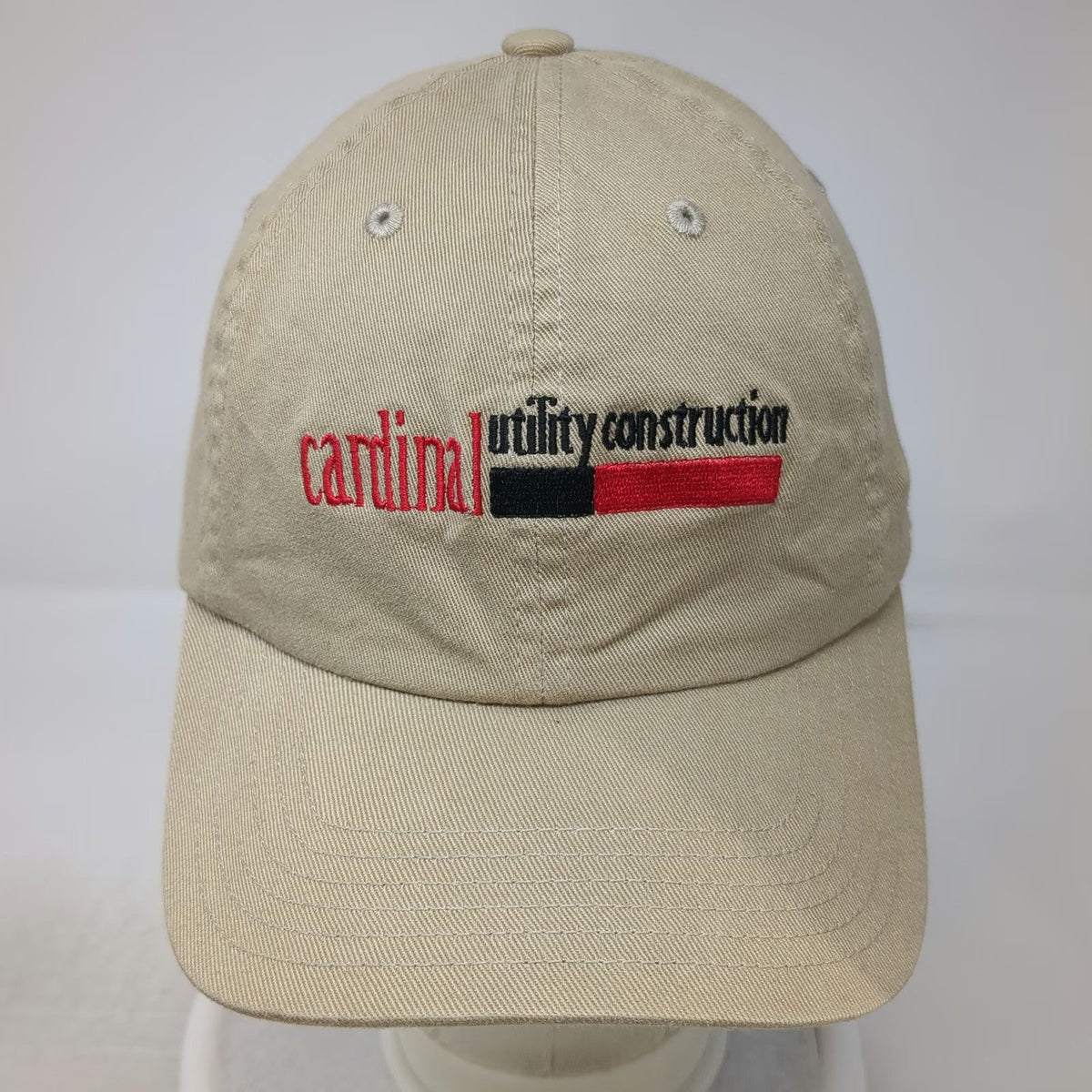 Port Authority Cardinal Utility Construction Hat Beige XL Baseball Cap Fitted
