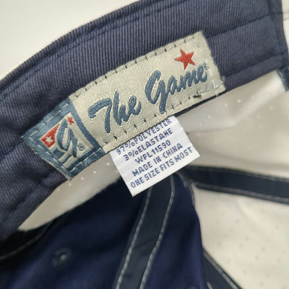 The Game Stars National Baseball Cap Blue White One Size Slideback Perforated