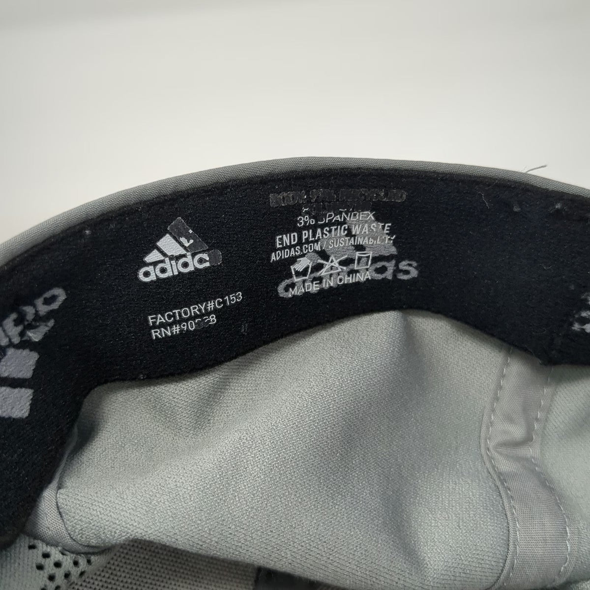 Adidas Baseball Cap Gray XL Aeroready Perforated Performance Polyester Tech Hat