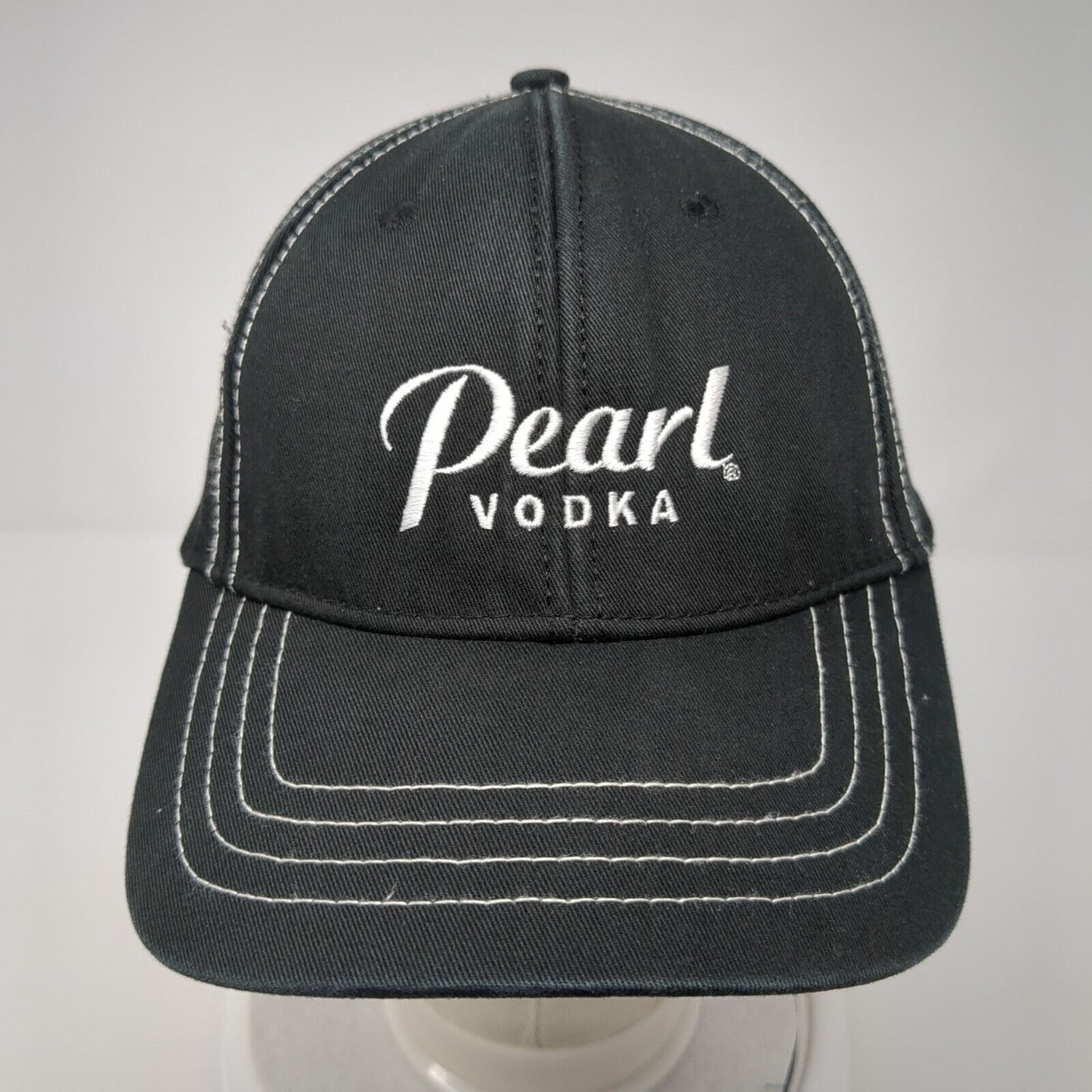 Pearl Vodka Strapback Hat Black One Size Adjustable Embroidered Style Master