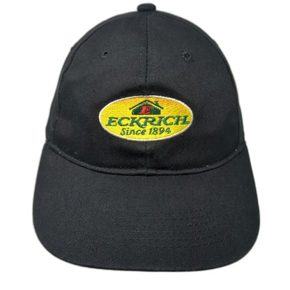Eckrich Baseball Cap Black One Size Strapback Embroidered Logo Since 1894 Hat