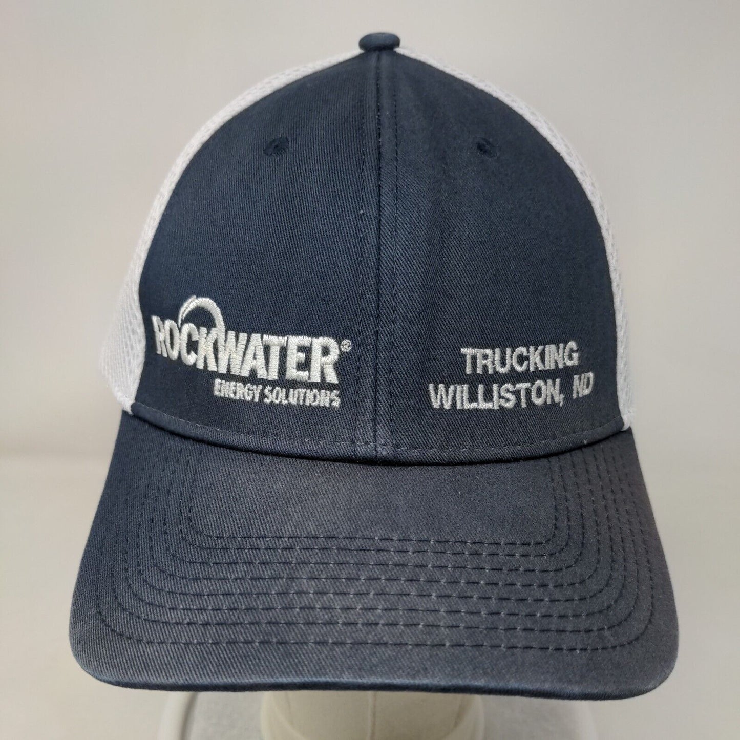 Rockwater Energy Solutions Trucking Williston ND Fitted Trucker Hat Blue M/L
