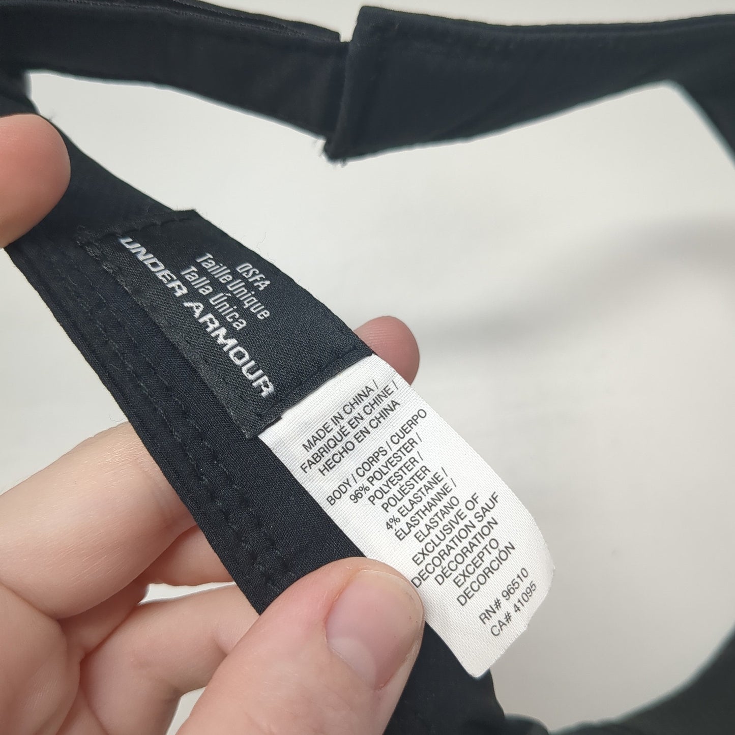 Pinpoint Fungicide Sun Visor Hat Black One Size Adjustable Strap Under Armour