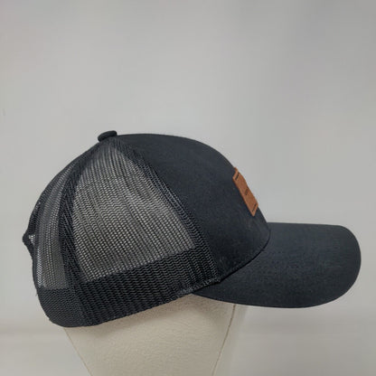 Hurley Patch Snapback Mesh Back Trucker Hat Black One Size 6 Panel