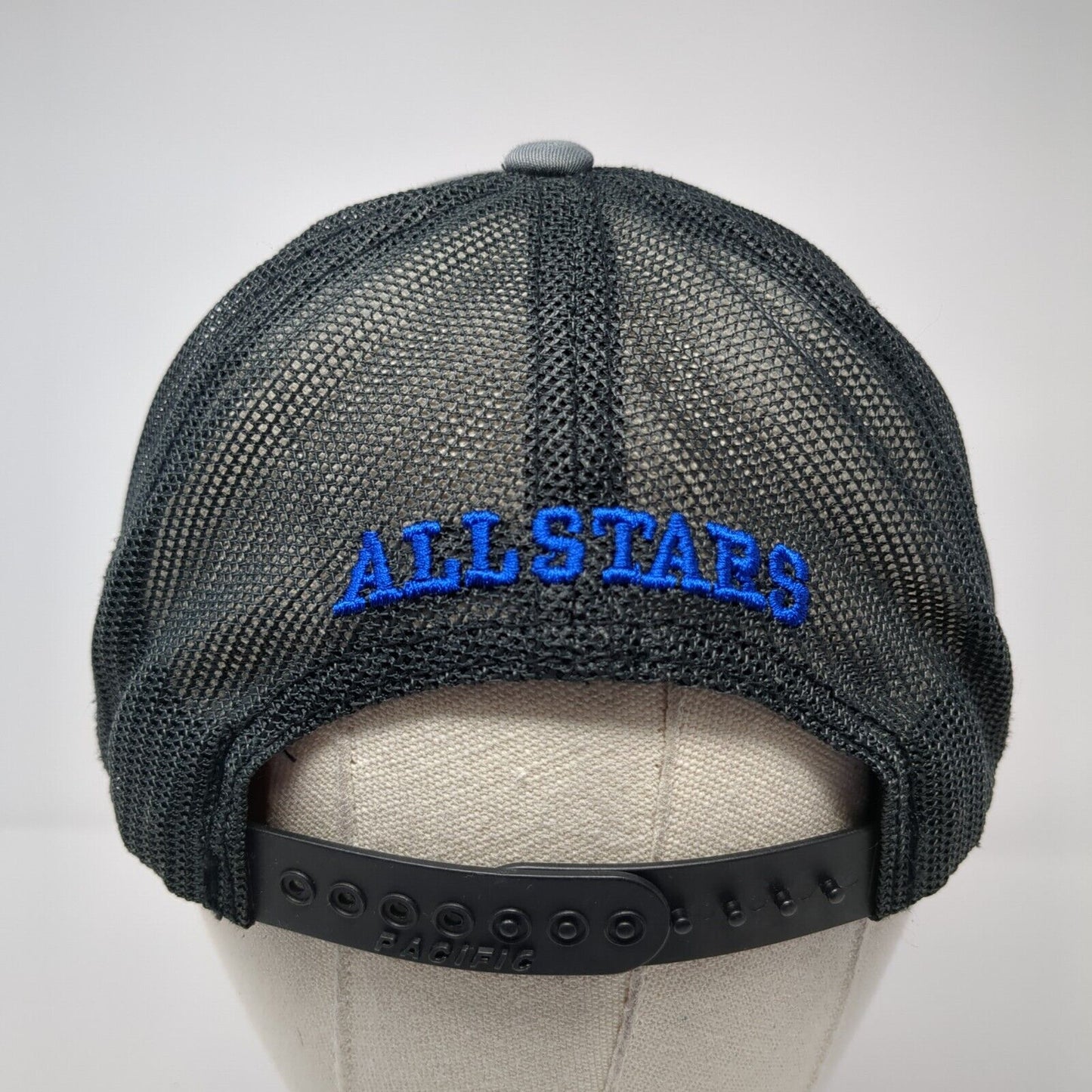 EB All Stars Snapback Mesh Back Trucker Hat Gray One Size Adjustable