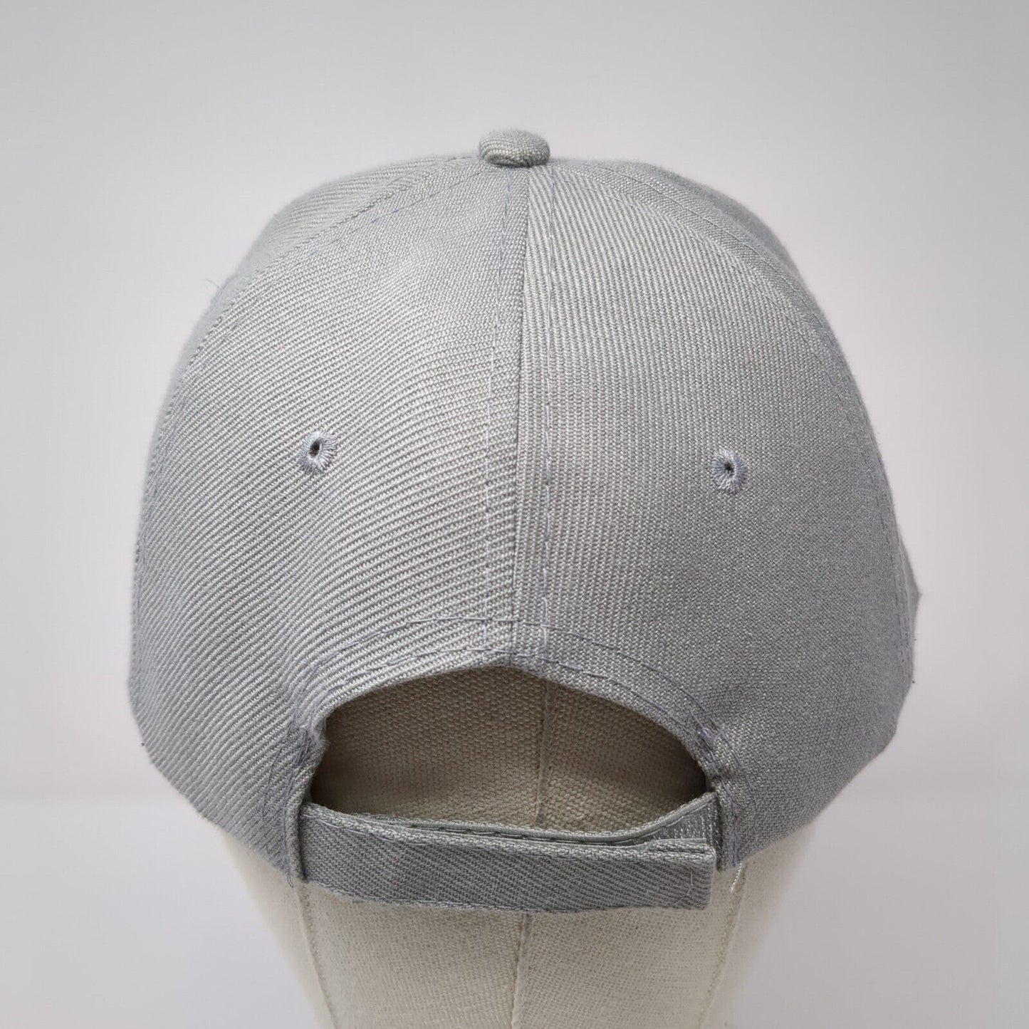 NY New York Strapback Hat Gray One Size Adjustable Embroidered 6 Panel