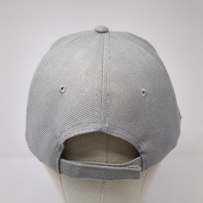 NY New York Strapback Hat Gray One Size Adjustable Embroidered 6 Panel