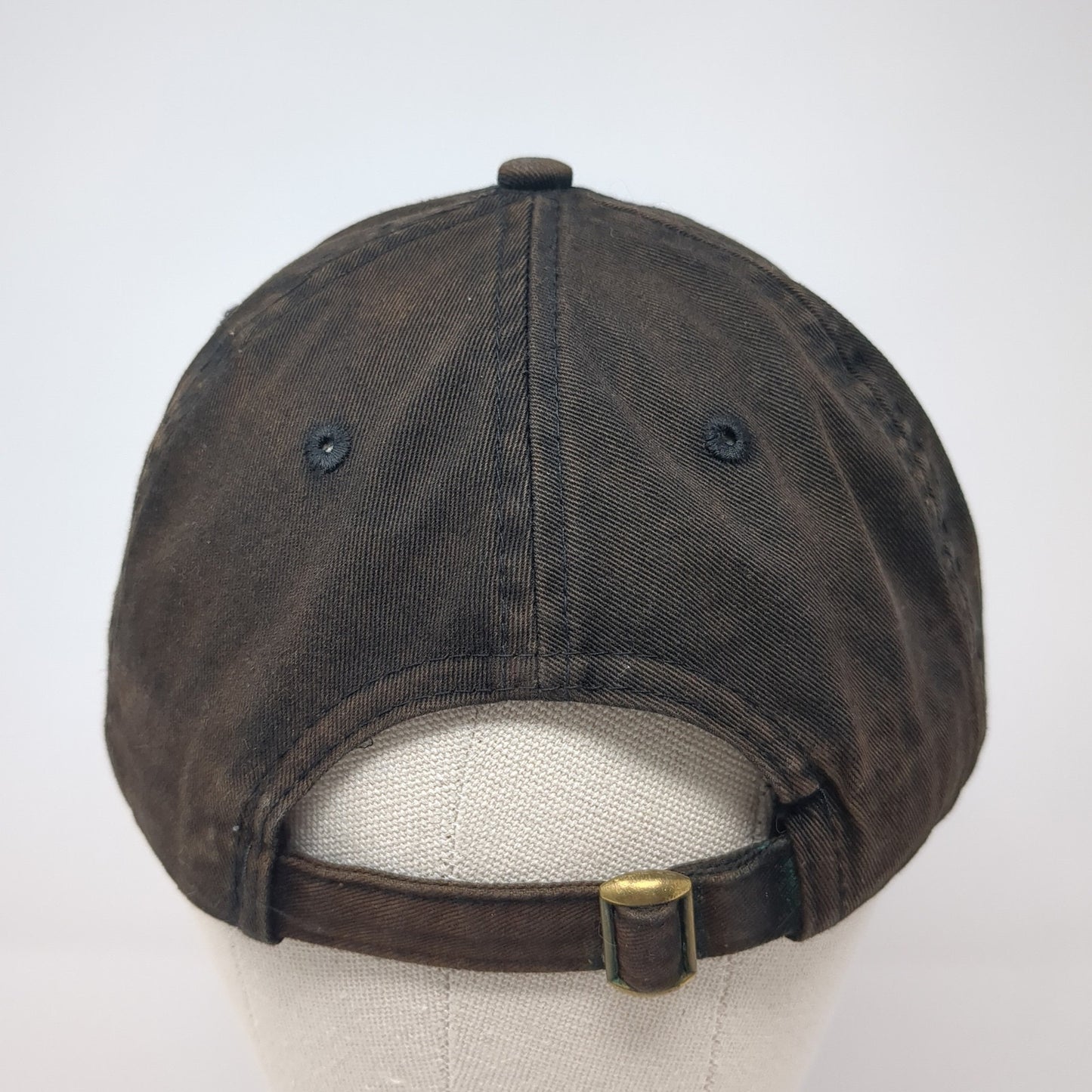 SOS Slideback Hat Brown One Size Adjustable Embroidered Solid 6 Panel