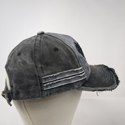 Gray Baseball Cap One Size Black Rebel Indian Dakota Embroidered Adjustable Hat