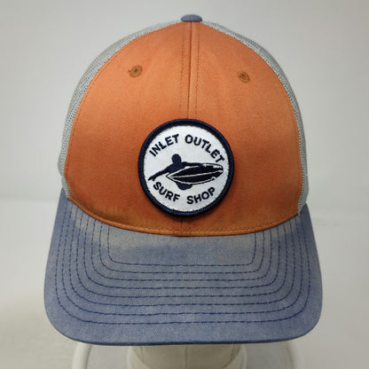 You Know Trucker Hat Orange Blue Gray One Size Surfer Patch Mesh Back Snapback