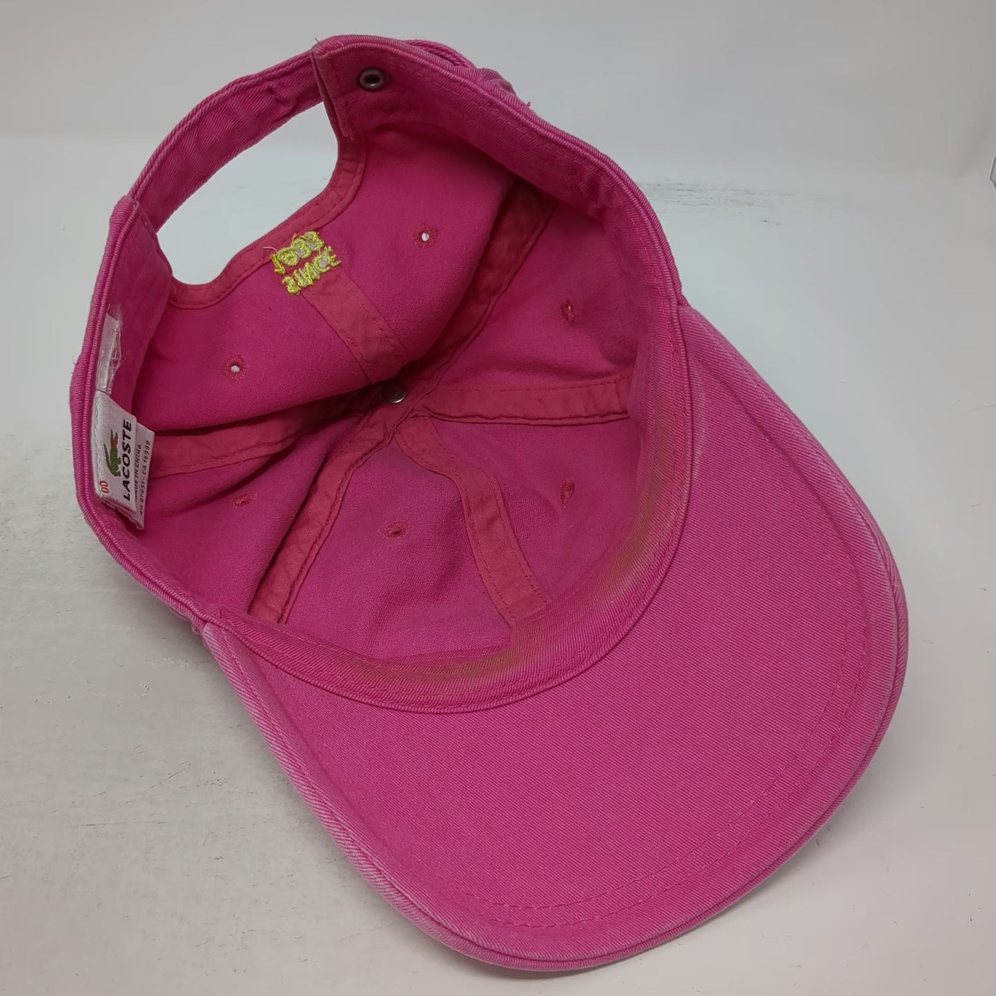 Lacoste Baseball Cap Pink One Size Strapback Since 1933 Crocodile Logo hat