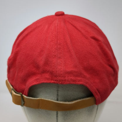 Mount Gay Rum Baseball Cap Red One Size Leather Strapback 1997 Hospice Regatta