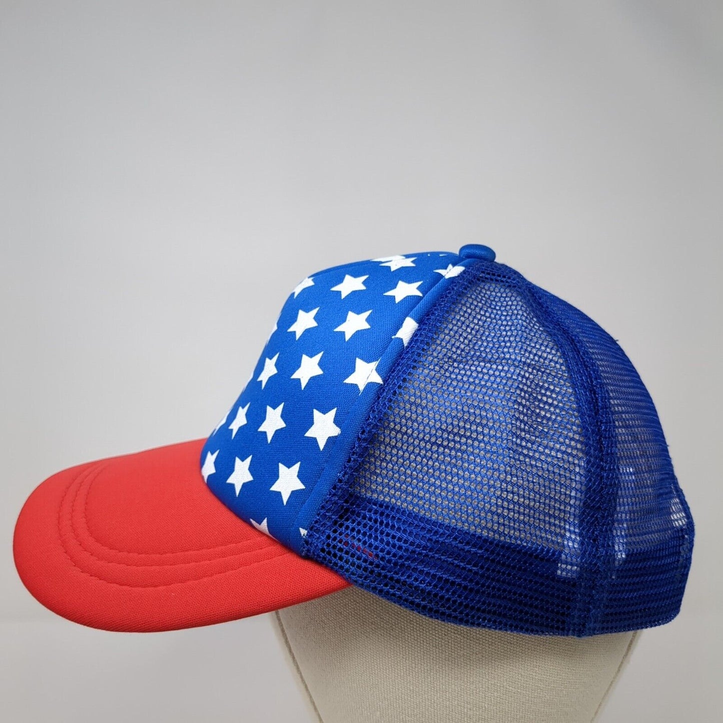 Star American Flag Snapback Trucker Hat Multicolor One Size Mesh Back