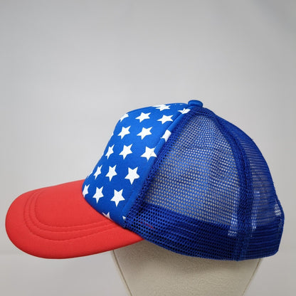 Star American Flag Snapback Trucker Hat Multicolor One Size Mesh Back