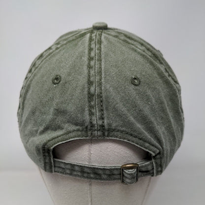 Unbranded Slideback Hat Green One Size Adjustable Vented Holes Blank Cotton