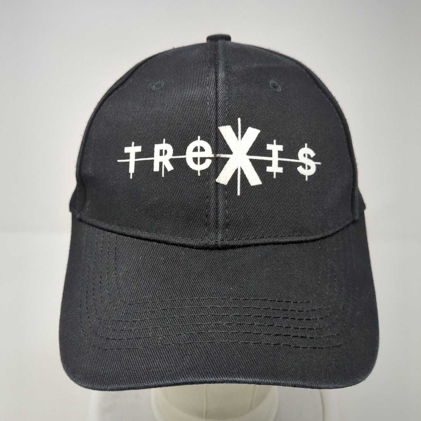 Trexis Slideback Hat Black One Size Adjustable Vented Holes 6 Panel i Fashion