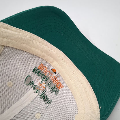 7-Eleven Baseball Cap Beige Green One Size Mesh Golf Over Par Influence Joke Hat
