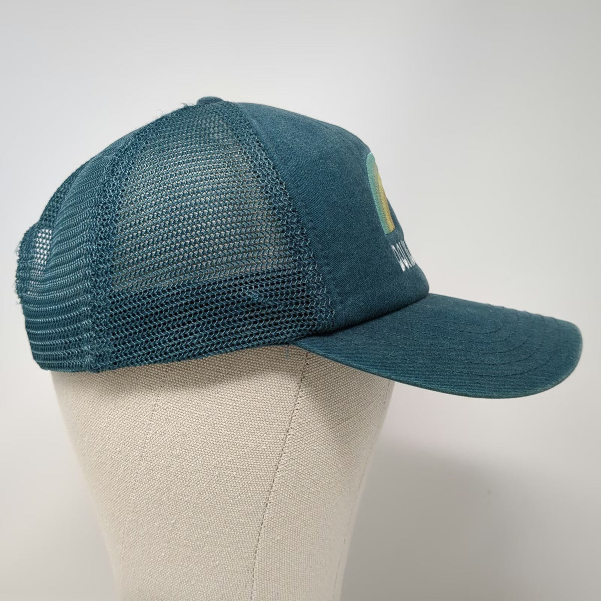 Mighty Fine Trucker Hat Blue One Size Rainbow Doing My Best Mesh Back Snapback