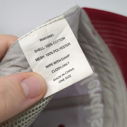Wendy's Trucker Hat Red One Size Mesh Snapback Dave Thomas Foundation Adoption
