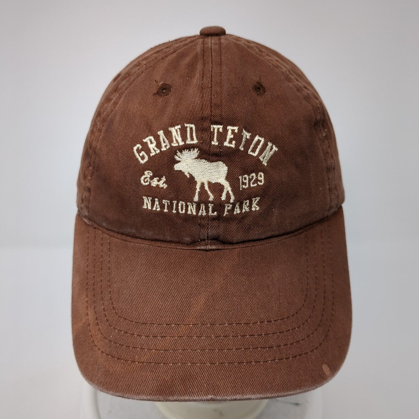 Grand Teton National Park Slideback Hat Brown One Size Embroidered Titan