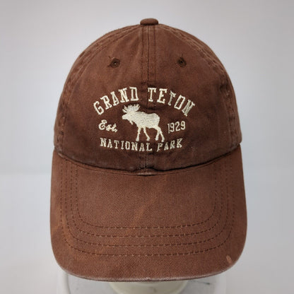 Grand Teton National Park Slideback Hat Brown One Size Embroidered Titan