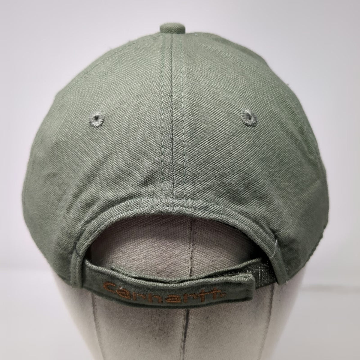 Carhartt Baseball Cap Green One Size Canvas Logo Patch Strapback Workwear Hat