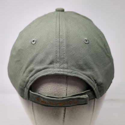 Carhartt Baseball Cap Green One Size Canvas Logo Patch Strapback Workwear Hat