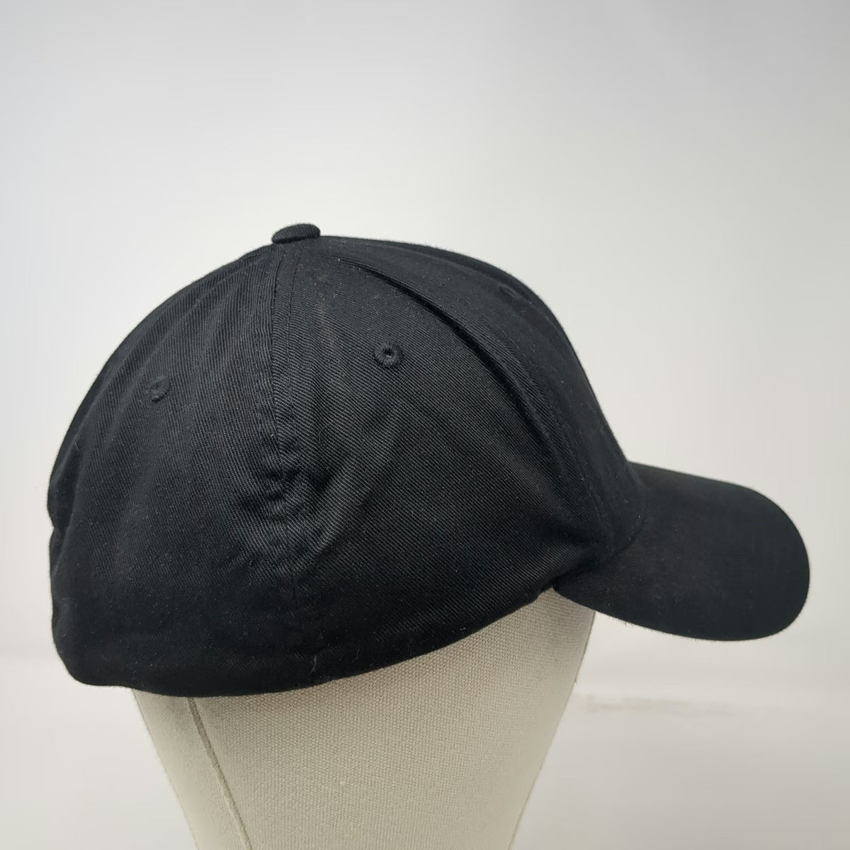 Flexfit Baseball Cap Black XL Enthuzst Shield Logo Curved Brim Fitted Tech Hat