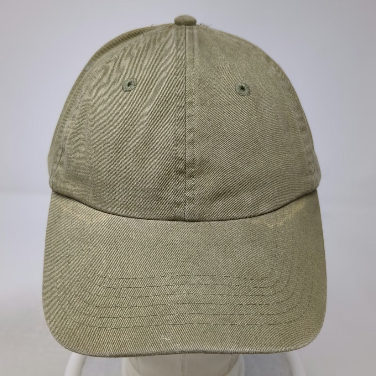 H&M Baseball Cap Green One Size Slideback Adjustable Cotton Solid Blank Hat