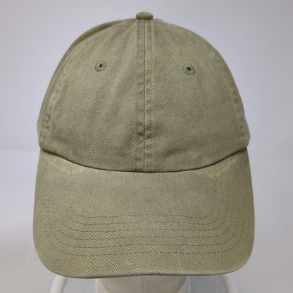 H&M Baseball Cap Green One Size Slideback Adjustable Cotton Solid Blank Hat
