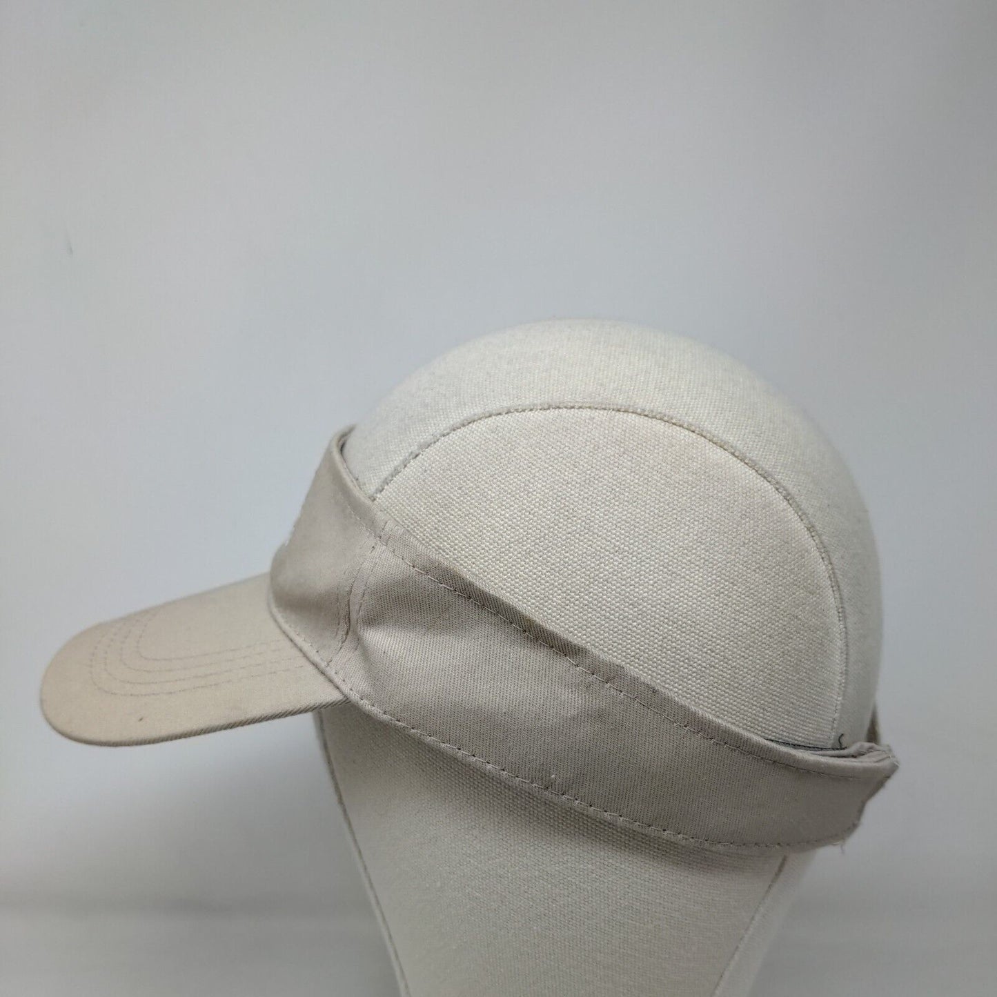 SAWs Servants At Work Strapback Sun Visor Hat Cap Tan OSFA Embroidered