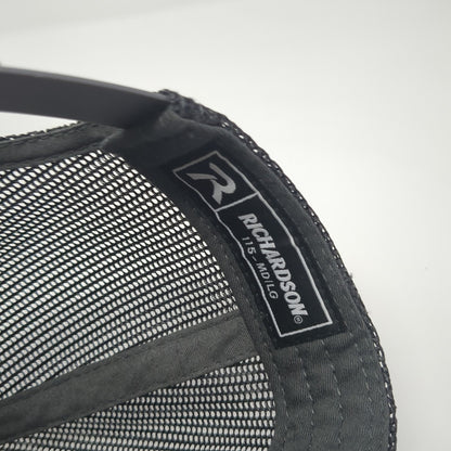 The Russell Corporation Trucker Hat Gray Large Adjustable Mesh Back Richardson