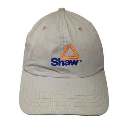 Shaw Slideback Hat Tan OSFA Adjustable Embroidered Vented Holes 6 Panel Cotton